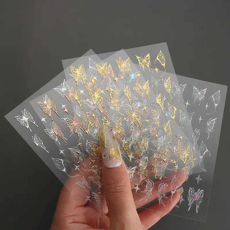 Elegant Butterfly Nail Decals (1 Pc)