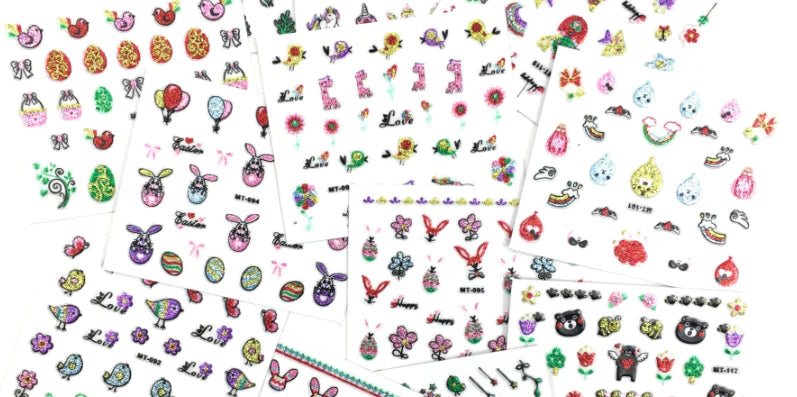 Glitter Critter Nail Decals - Kids