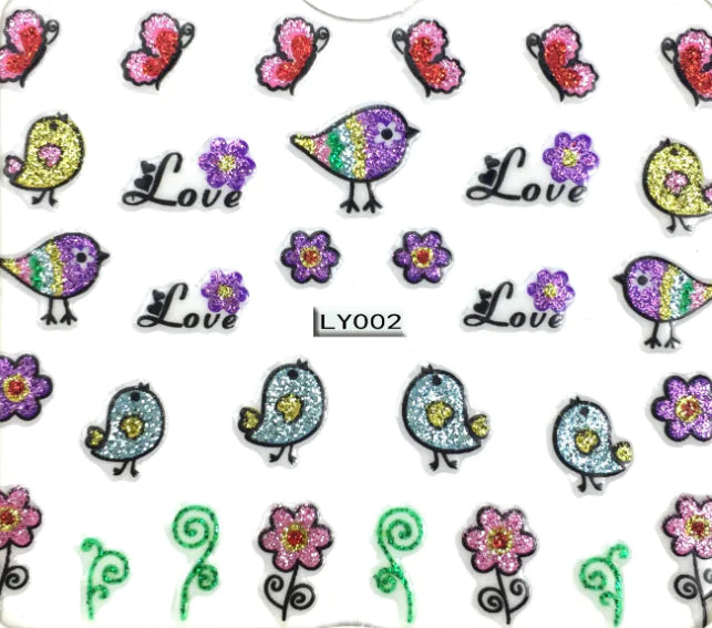 Glitter Critter Nail Decals - Kids