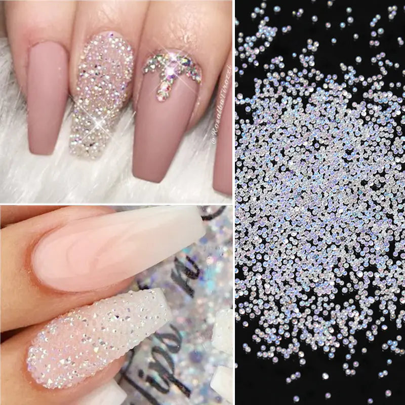 Nail Art Gemstone Kit with Black Storage Box