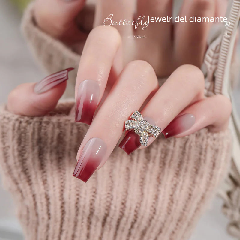 Chic Butterfly Bow Nail Gems