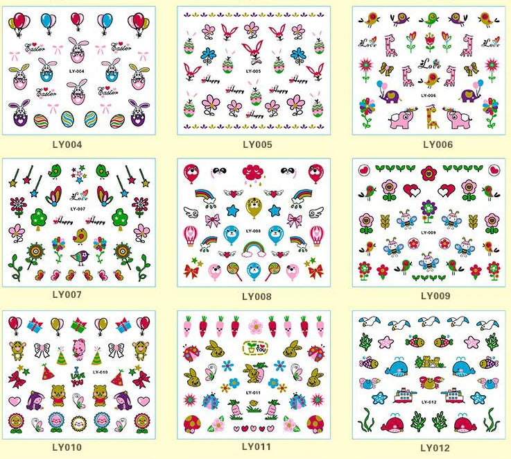 Glitter Critter Nail Decals - Kids