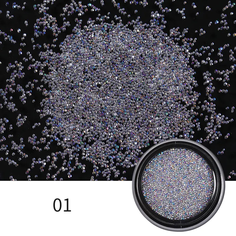 Nail Art Gemstone Kit with Black Storage Box