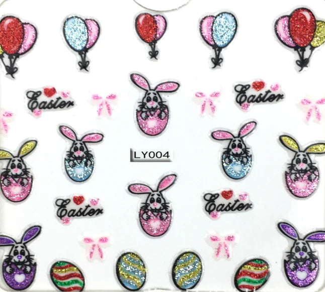 Glitter Critter Nail Decals - Kids