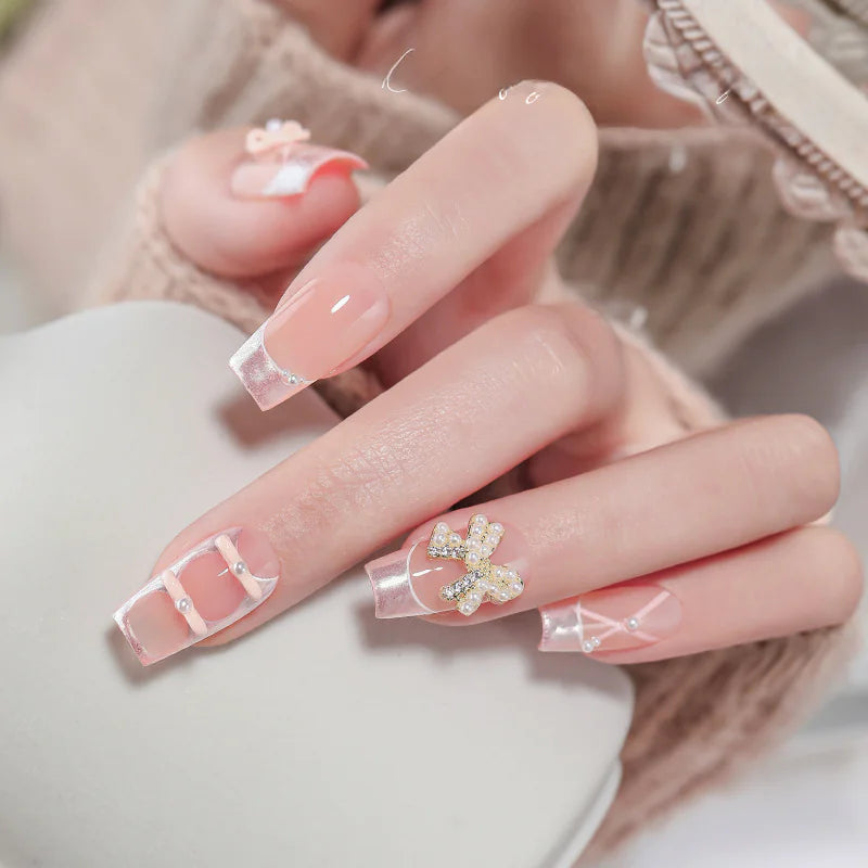 Chic Butterfly Bow Nail Gems