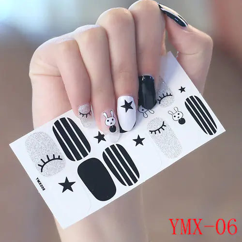 Korean Elegant 3D Nail Decals Set