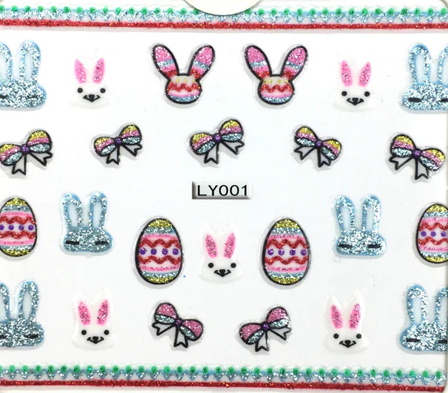 Glitter Critter Nail Decals - Kids