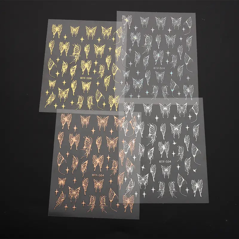 Elegant Butterfly Nail Decals (1 Pc)