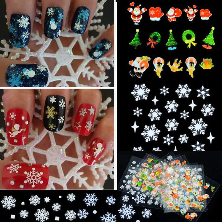 Festive 3D Nail Art Stickers