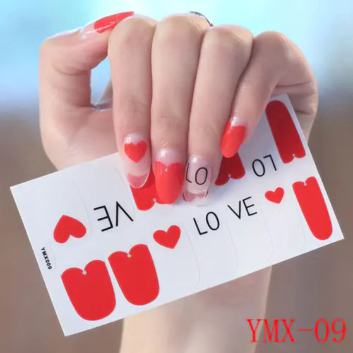 Korean Elegant 3D Nail Decals Set