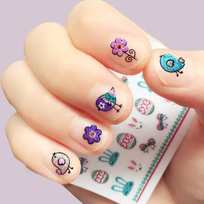 Glitter Critter Nail Decals - Kids