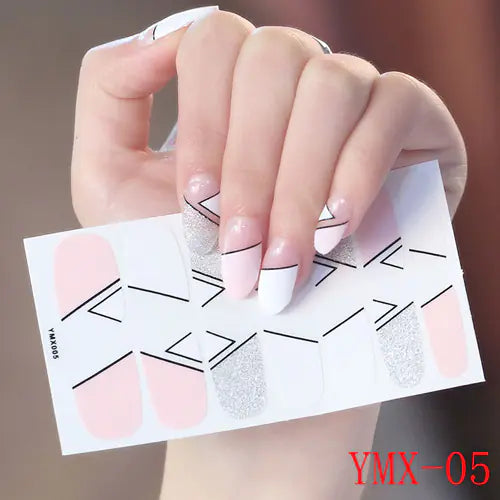 Korean Elegant 3D Nail Decals Set