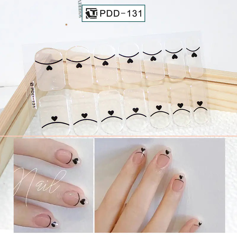 Chic 3D Heart Nail Decals for Spring/Summer