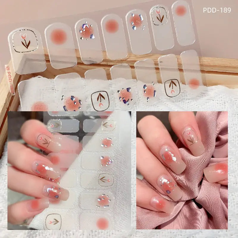 Chic 3D Heart Nail Decals for Spring/Summer