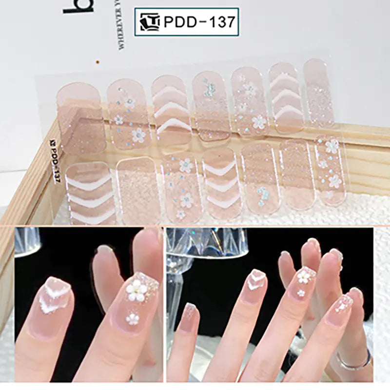 Chic 3D Heart Nail Decals for Spring/Summer