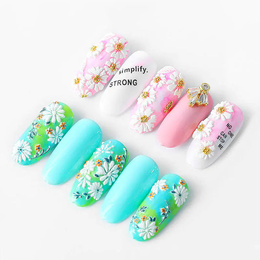 Elegant 5D Floral Manicure Stickers