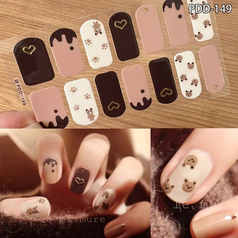 Chic 3D Heart Nail Decals for Spring/Summer