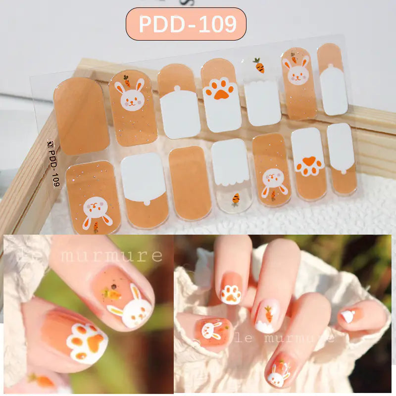 Chic 3D Heart Nail Decals for Spring/Summer