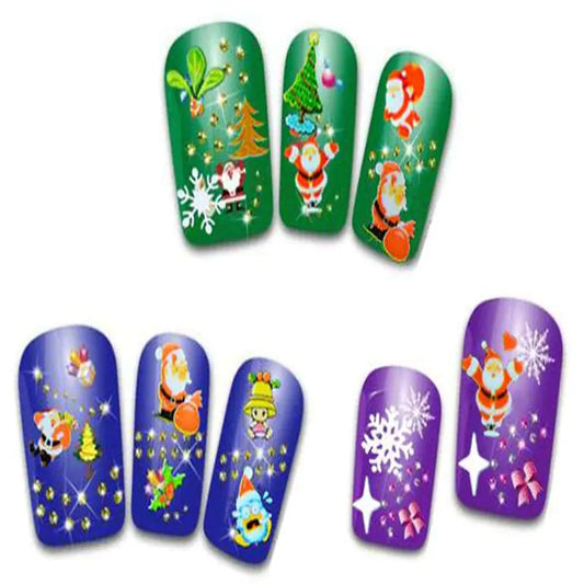 Festive 3D Nail Art Stickers