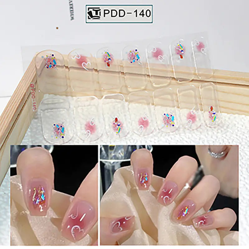 Chic 3D Heart Nail Decals for Spring/Summer