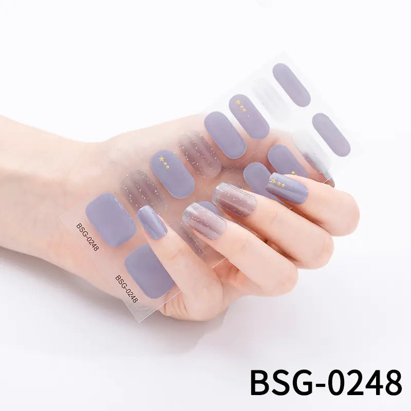 3D Gold Foil Gel Nail Art (16 pcs)
