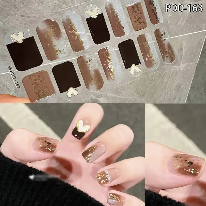 Chic 3D Heart Nail Decals for Spring/Summer