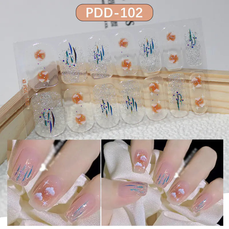 Chic 3D Heart Nail Decals for Spring/Summer