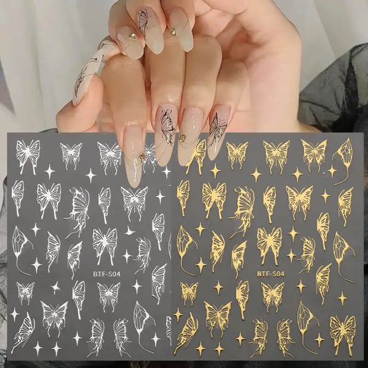 Elegant Butterfly Nail Decals (1 Pc)