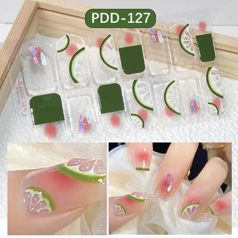 Chic 3D Heart Nail Decals for Spring/Summer