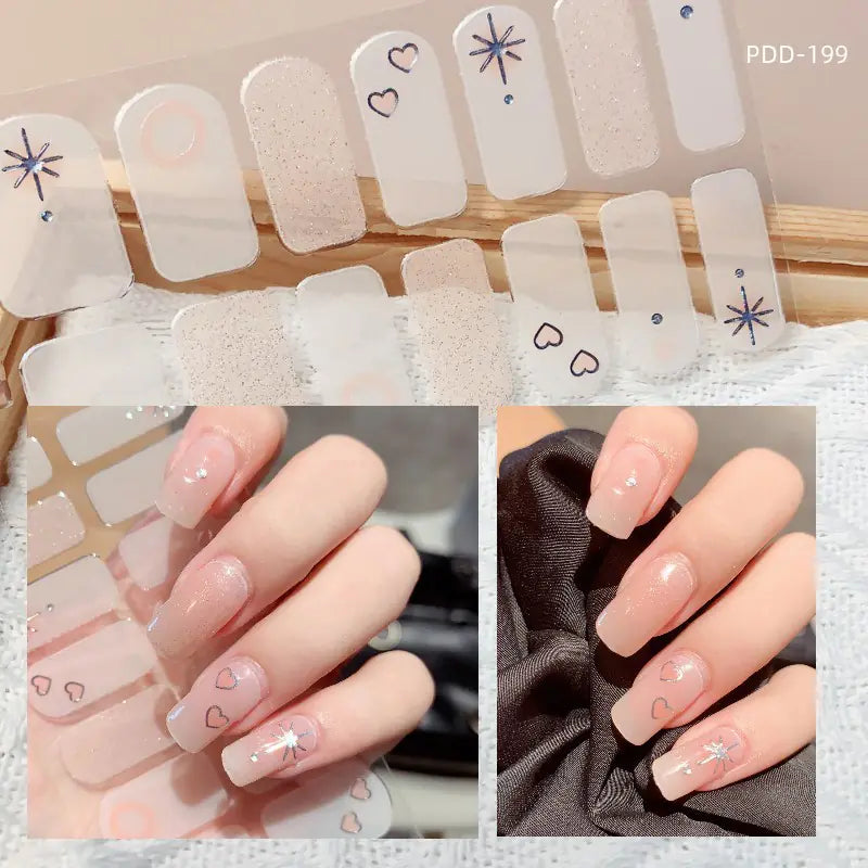 Chic 3D Heart Nail Decals for Spring/Summer