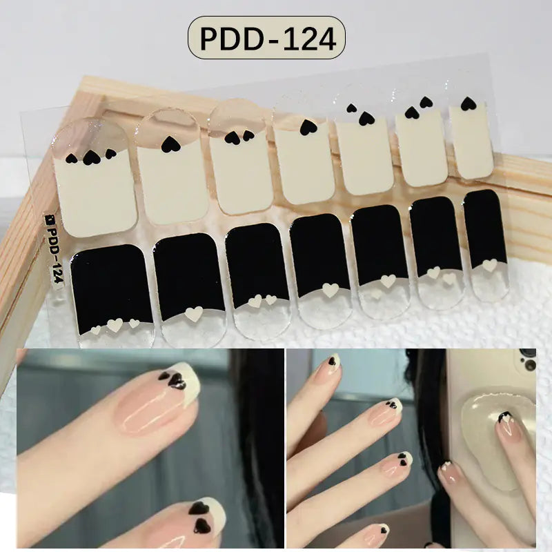 Chic 3D Heart Nail Decals for Spring/Summer