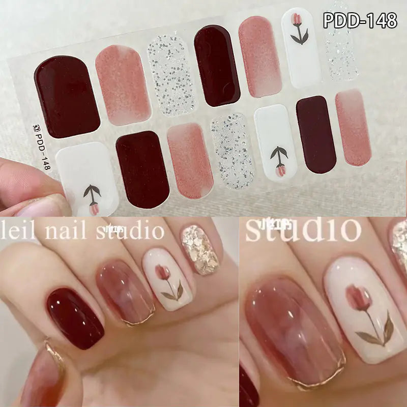 Chic 3D Heart Nail Decals for Spring/Summer