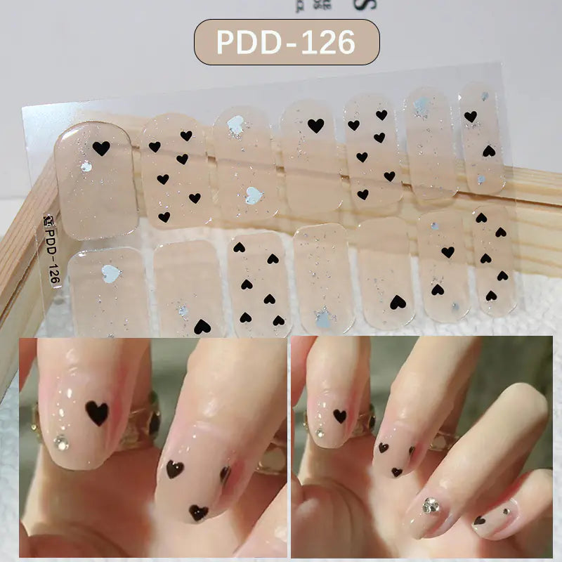Chic 3D Heart Nail Decals for Spring/Summer